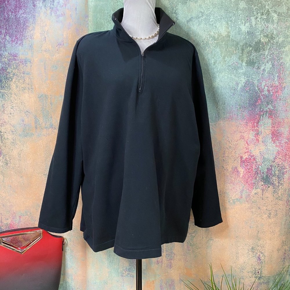 📌Tommy Hilfiger Black Half-Zipper Top Sweatshirt - Picture 13 of 14